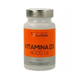 Nutilab Vitamina D3, 60 Perlas de 4000 Ui
