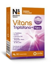 NS Vitans triptófano+, 30 comprimidos