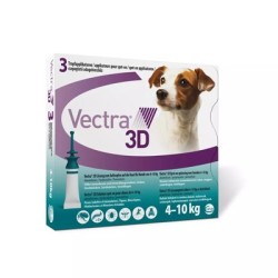 Vectra 3d perro 4-10 kg - 3 pipetas verde