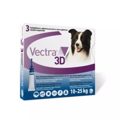 Vectra 3d perro 10-25 kg - 3 pipetas azul