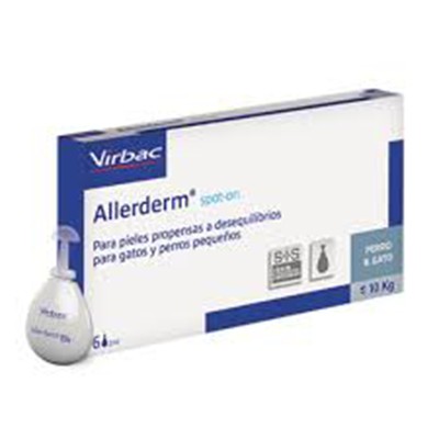 Allerderm Spot On, 6 pipetas de 2 ml para perros y gatos de hasta 10 kg.