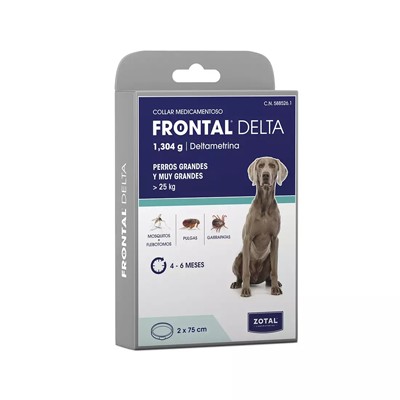 Frontal delta collar duo 2 x 75 cm antiparasitario perros