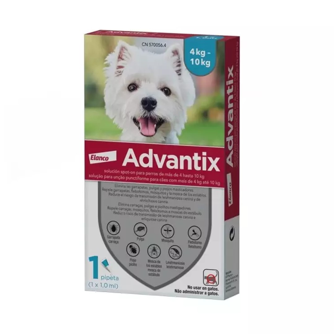 Advantix 4 - 10 kg 4 pipetas x 1 ml