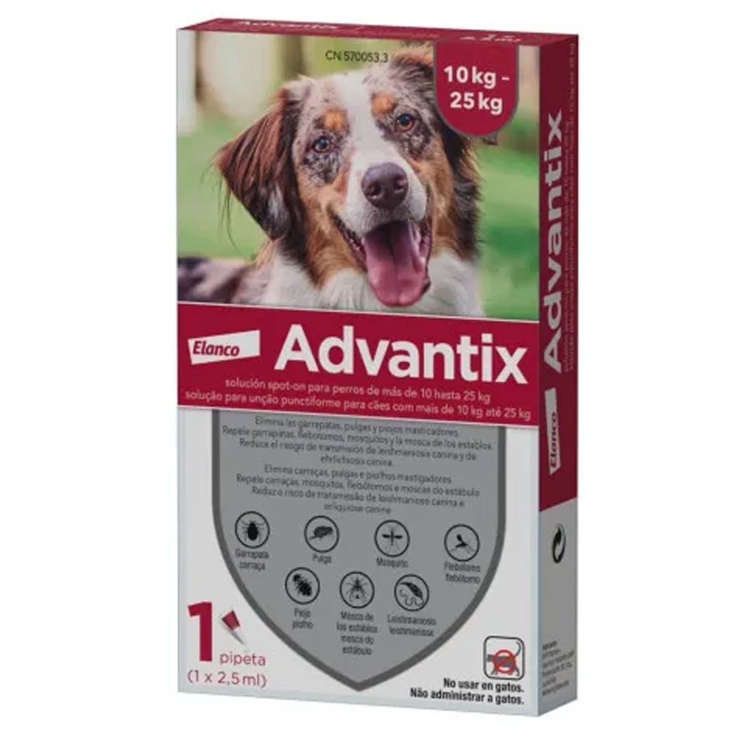 Advantix 10 - 25 kg 1 pip x 2 5 ml