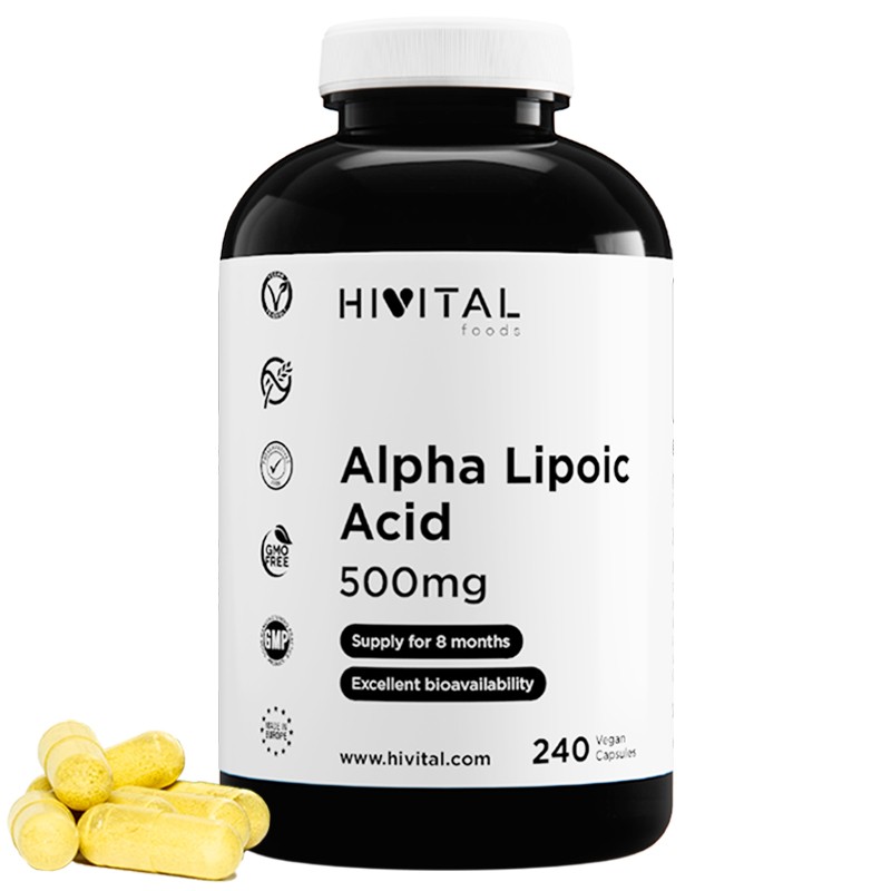 Hivital Ácido Alfa Lipoico 500 mg, 240 capsulas