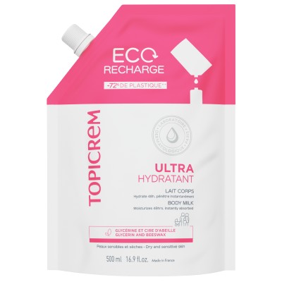 Topicrem UH Recarga Leche Ultra-Hidratante Corporal, 500 ml