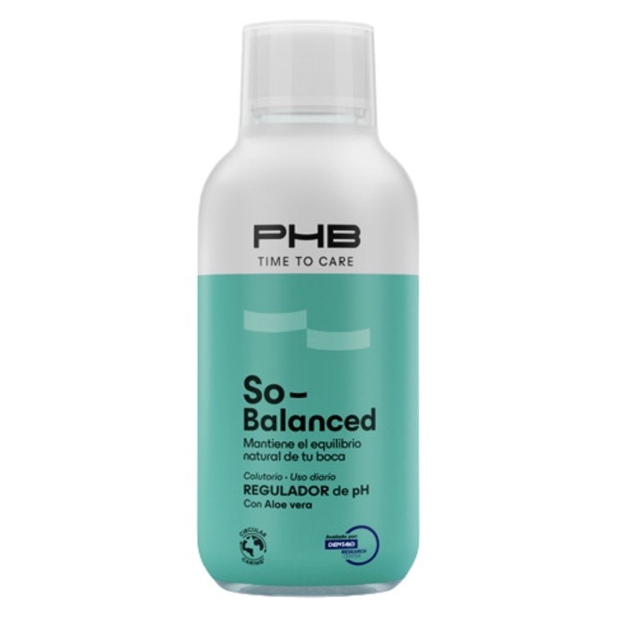 PHB Time to Care So Balanced colutorio sabor menta suave, 300 ml