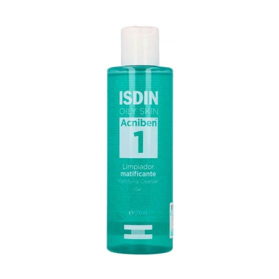 Isdin Oily Skin Acniben Limpiador Matificante Gel, 200 ml