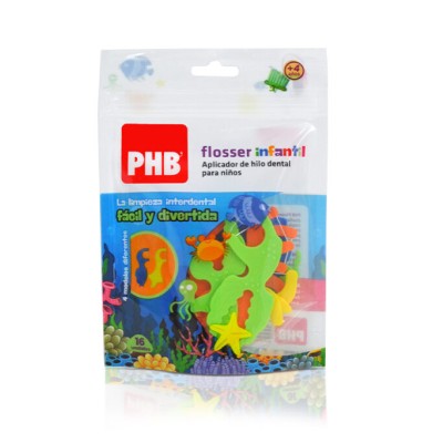 PHB Hilo Dental Hilo con aplicador Infantil, 16 unidades