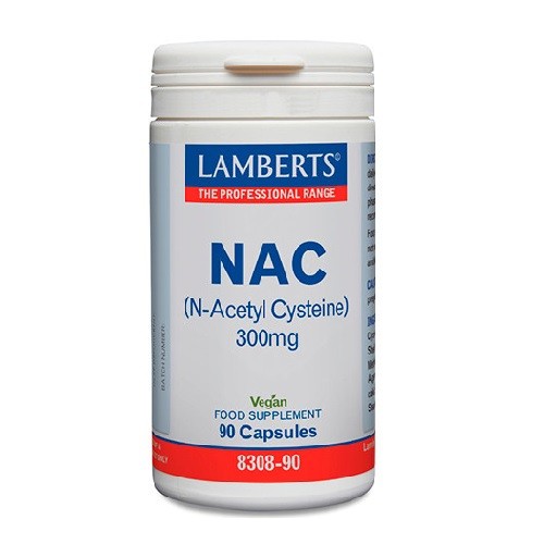 LAMBERTS NAC (N-acetil cisteína) 300 mg, 90 cápsulas