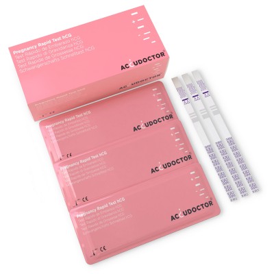 Accudoctor Test de embarazo (HCG) a tiras 10miu, Caja de 10 pruebas