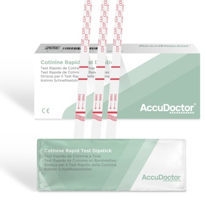 Accudoctor Test de cotinina en orina 300 ng/ml, Caja 10 pruebas