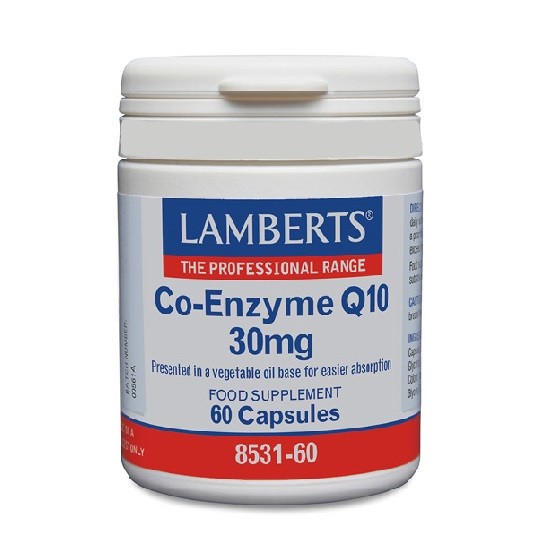 LAMBERTS Co-Enzima Q10 30 mg, 60 cápsulas.