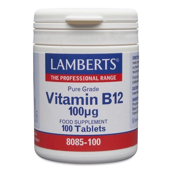 LAMBERTS Vitamina B12 100 µg, 100 comprimidos.