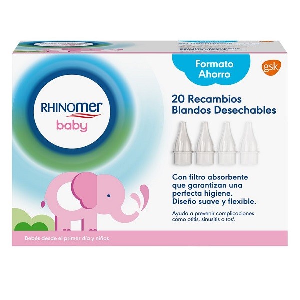 Rhinomer baby formato ahorro, 20 recambios blandos desechables