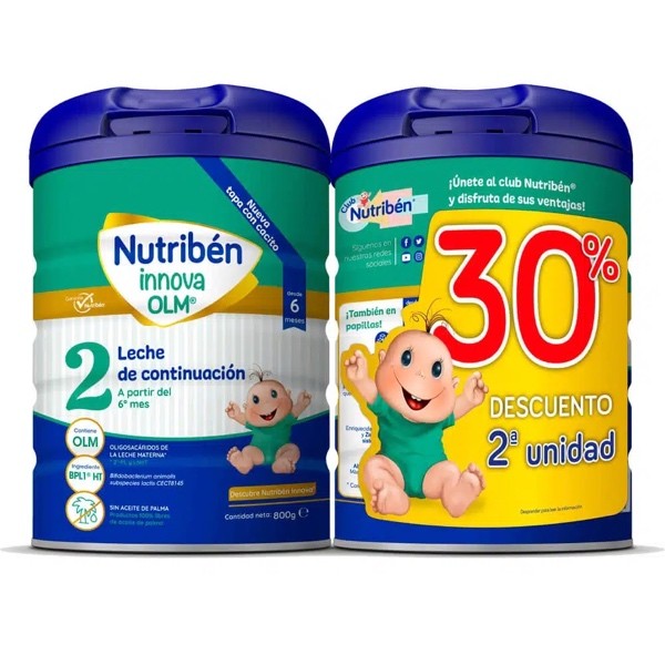 Nutriben innova OLM 2 leche de continuación OFERTA PACK DUPLO, 2x800 g