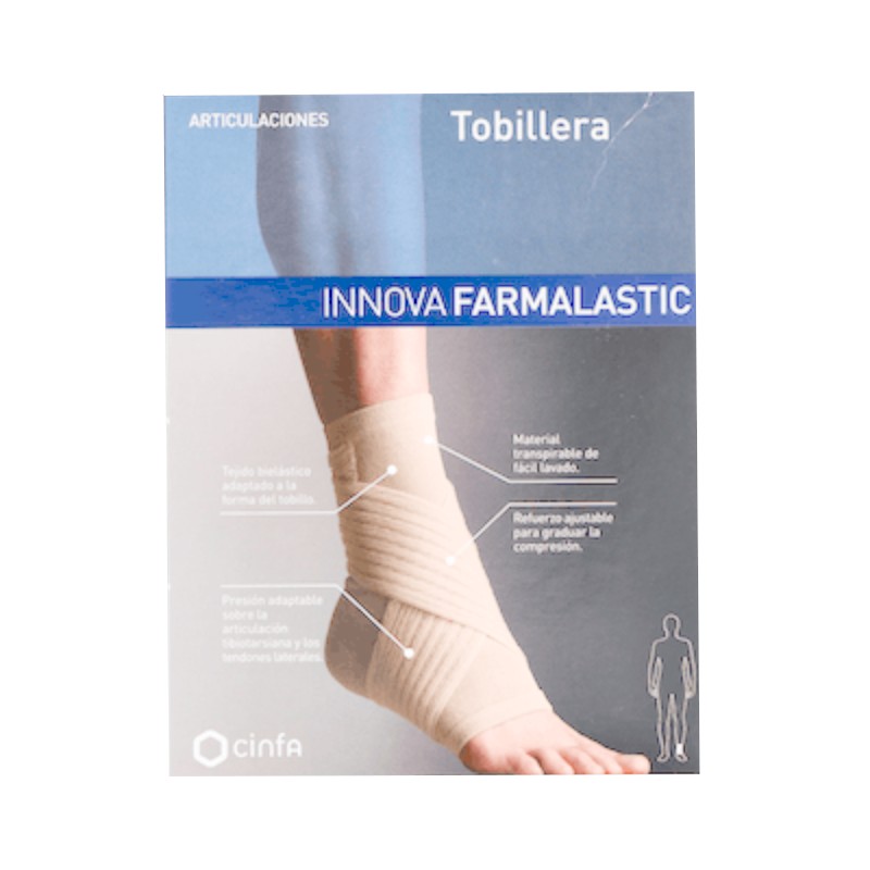 Farmalastic Innova Tobillera Color Beige Talla Grande, 1Ud