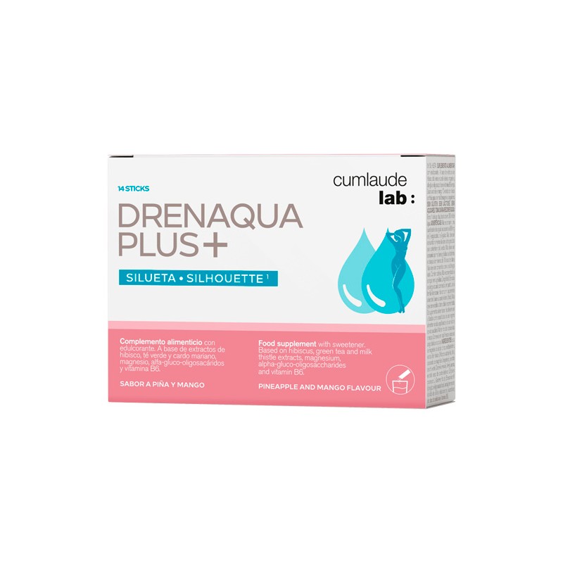 Cumlaude Drenaqua Plus Sabor Piña y Mango, 14 sticks