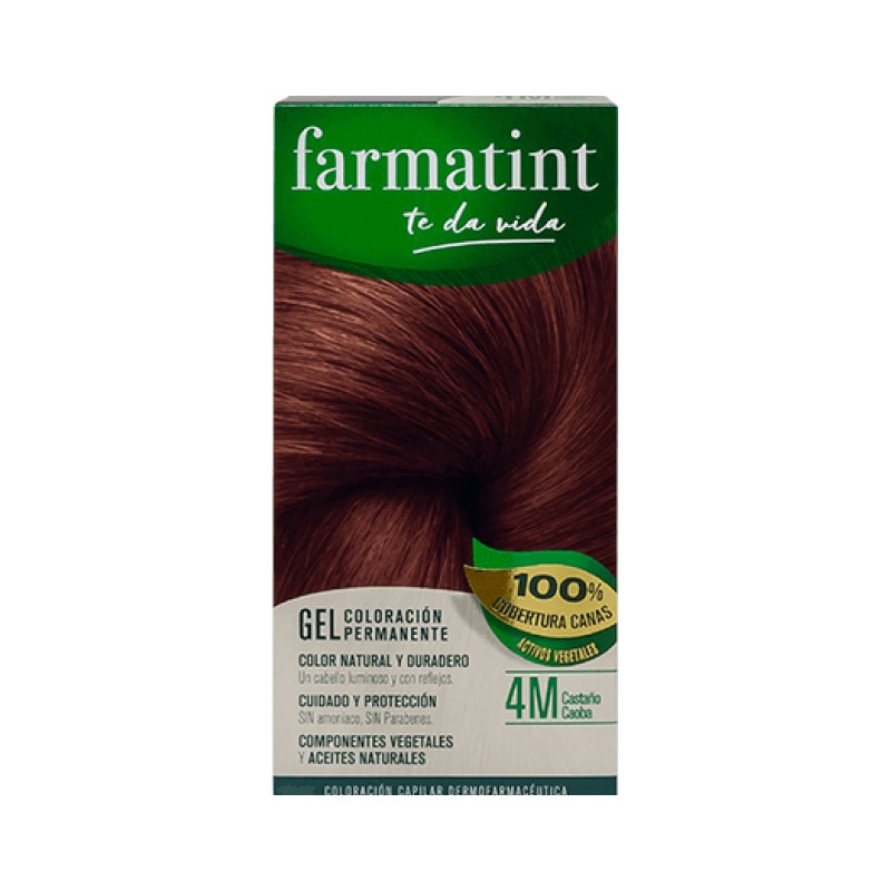 Farmatint 4m castaño caoba FTT Gel, 130 ml