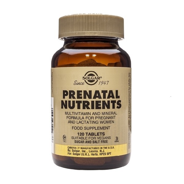 Solgar Nutrientes Prenatales, 120 comprimidos