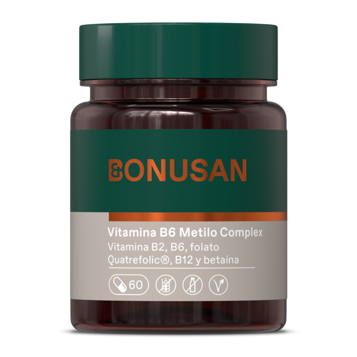 Bonusan Vitamina B6 Complejo de Metilo, 60 cápsulas
