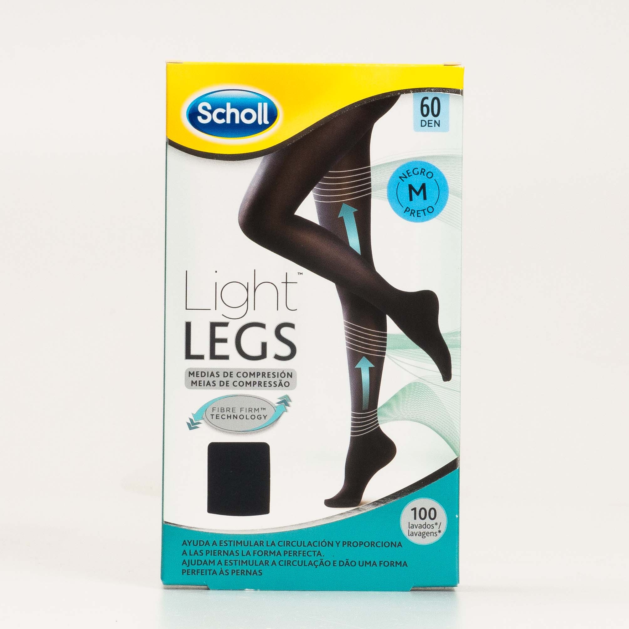 Dr Scholl Medias de compresión negro talla M 60 den, 1 unidad.